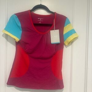 Women's Cute Color Block Short Sleeve Top